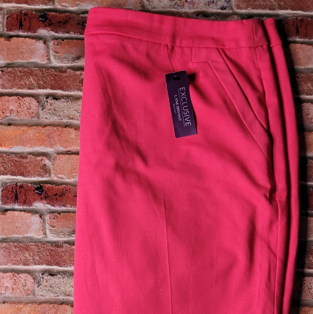 Lane Bryant Outlet Pink Crop Pants Size 18 NWT